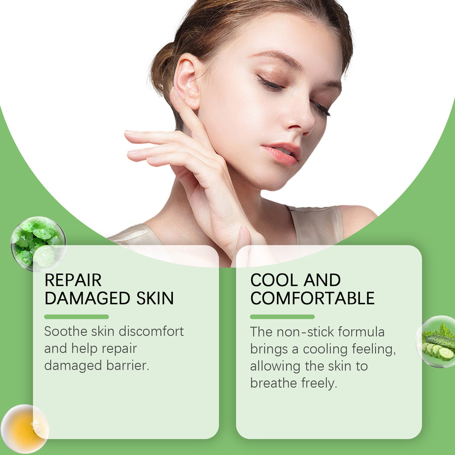 After Sun Exposure, Skin Care Is Dry, Moisturizing, Refreshing And Facial Aloe Vera Gel