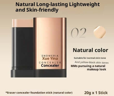 Flawless Water Light Eraser Stick Foundation in natural color, lightweight and skin-friendly concealer for a natural makeup look.