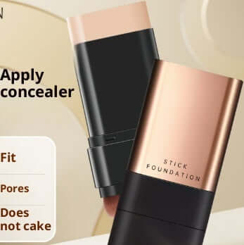 Flawless Water Light Eraser Stick Foundation in black and rose gold packaging, ideal for skin care and foundation application.