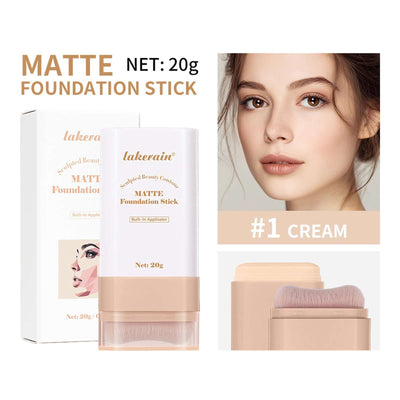 Eraser Stick Foundation Natural Nude Feel in matte packaging, lightweight formula for all skin types, 20g product.