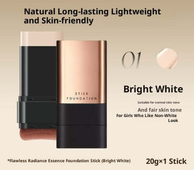 Flawless Water Light Eraser Stick Foundation in Bright White, a natural, lightweight foundation suitable for fair skin tone.