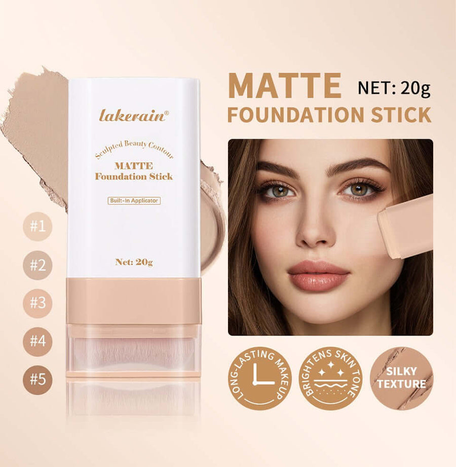 Eraser Stick Foundation Natural Nude Feel with matte formula and built-in applicator for flawless skin care.